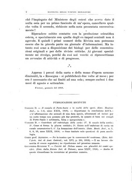 Rassegna delle scienze biologiche