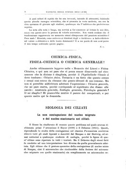 Rassegna delle scienze biologiche