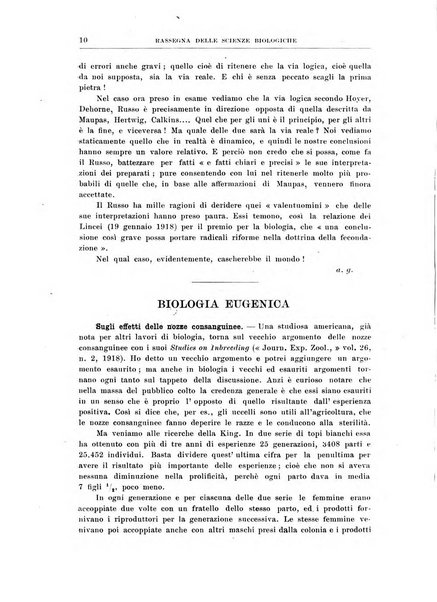 Rassegna delle scienze biologiche