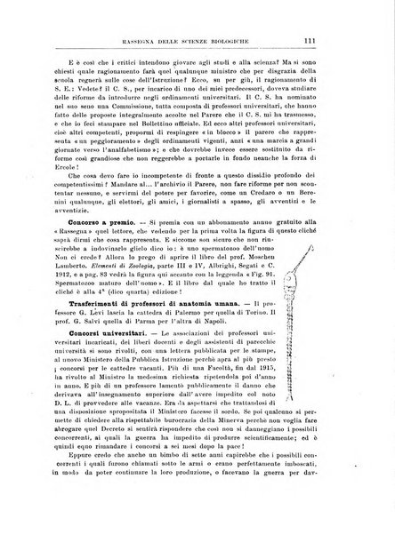 Rassegna delle scienze biologiche