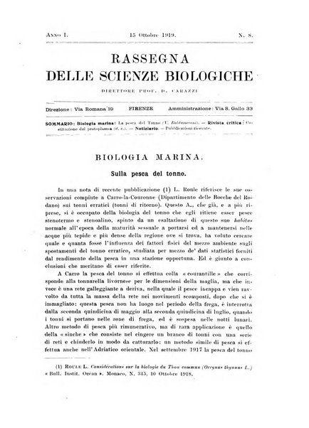 Rassegna delle scienze biologiche