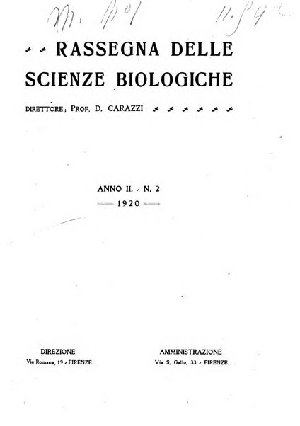 Rassegna delle scienze biologiche