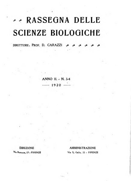 Rassegna delle scienze biologiche