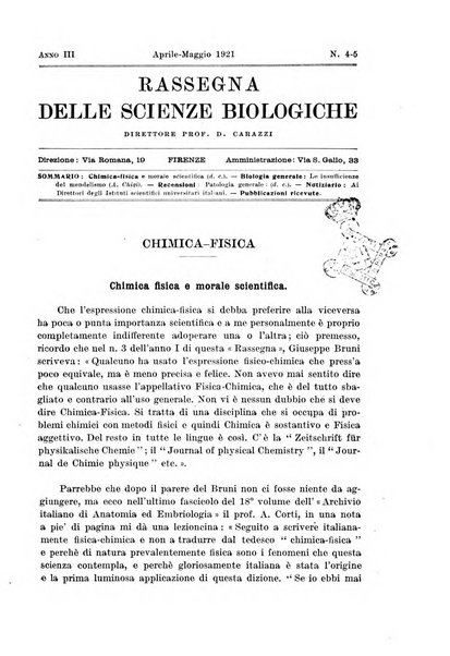 Rassegna delle scienze biologiche