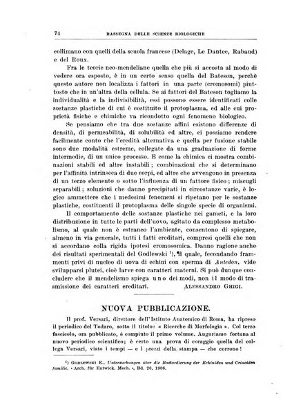 Rassegna delle scienze biologiche