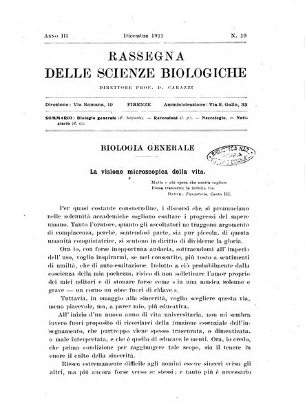 Rassegna delle scienze biologiche