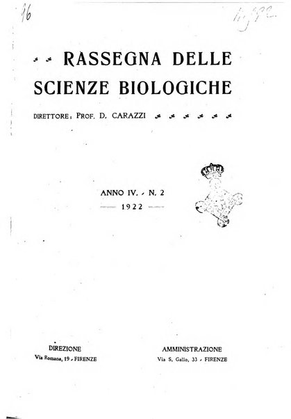 Rassegna delle scienze biologiche