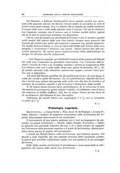 Rassegna delle scienze biologiche