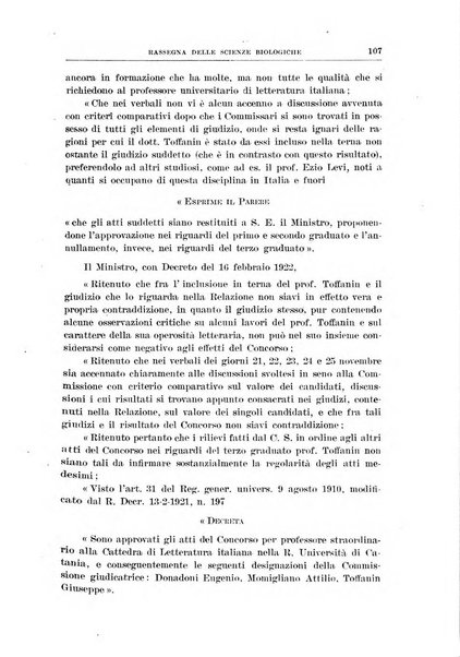 Rassegna delle scienze biologiche