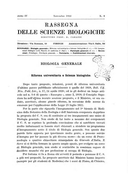 Rassegna delle scienze biologiche