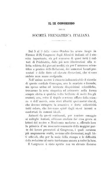 Il manicomio moderno giornale di psichiatria