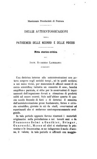 Il manicomio moderno giornale di psichiatria