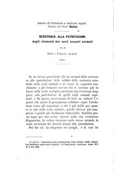 Il manicomio archivio di psichiatria e scienze affini