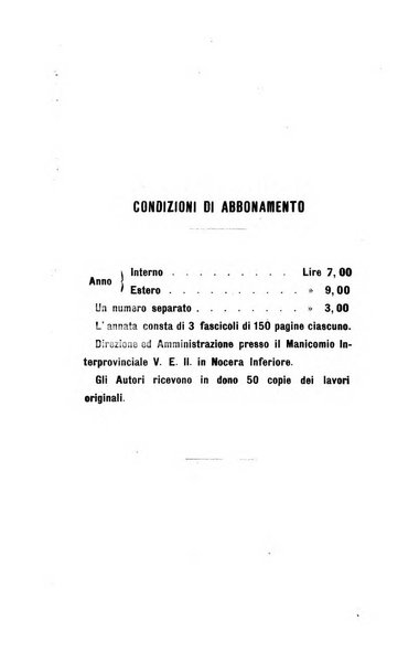 Il manicomio archivio di psichiatria e scienze affini