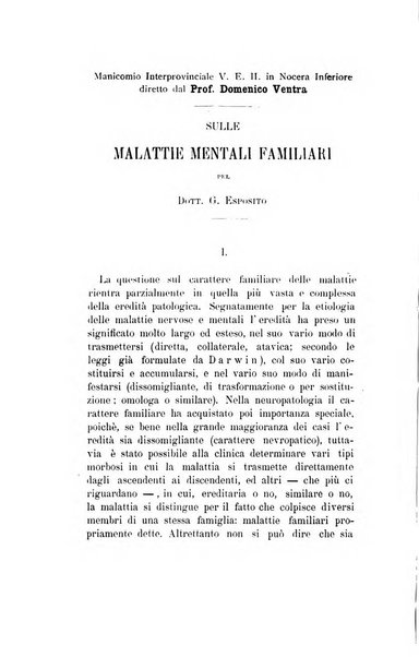 Il manicomio archivio di psichiatria e scienze affini