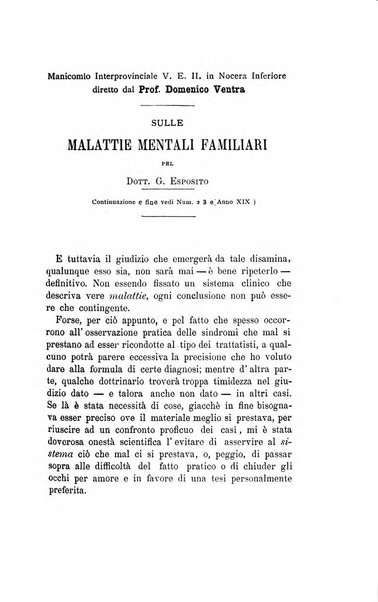 Il manicomio archivio di psichiatria e scienze affini