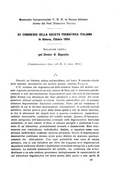 Il manicomio archivio di psichiatria e scienze affini