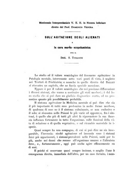 Il manicomio archivio di psichiatria e scienze affini