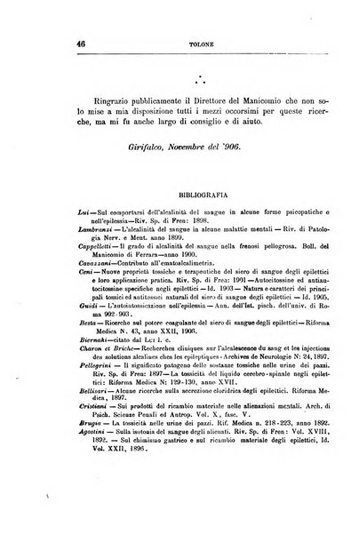 Il manicomio archivio di psichiatria e scienze affini