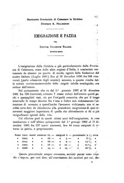 Il manicomio archivio di psichiatria e scienze affini