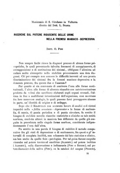 Il manicomio archivio di psichiatria e scienze affini