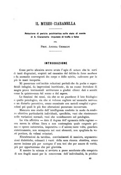 Il manicomio archivio di psichiatria e scienze affini