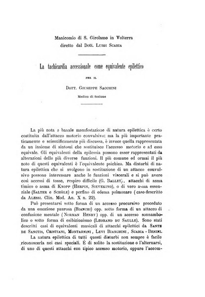 Il manicomio archivio di psichiatria e scienze affini