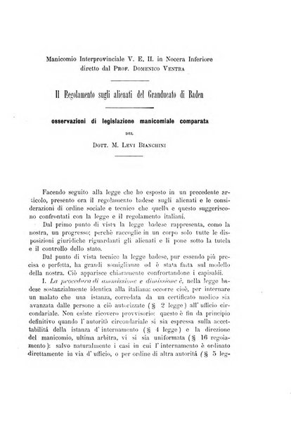 Il manicomio archivio di psichiatria e scienze affini