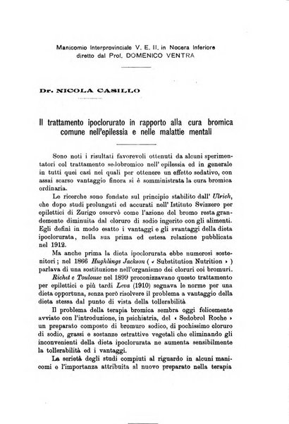 Il manicomio archivio di psichiatria e scienze affini