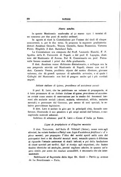 Il manicomio archivio di psichiatria e scienze affini