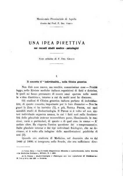 Il manicomio archivio di psichiatria e scienze affini