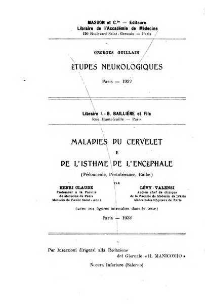 Il manicomio archivio di psichiatria e scienze affini