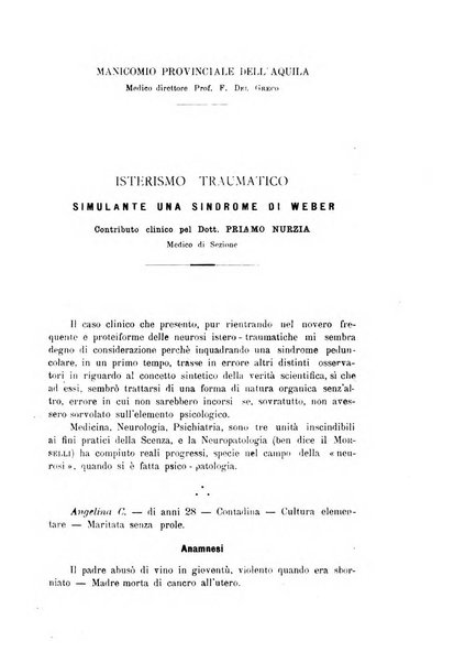 Il manicomio archivio di psichiatria e scienze affini