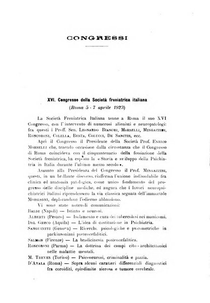 Il manicomio archivio di psichiatria e scienze affini