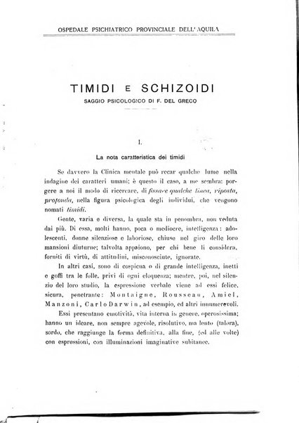 Il manicomio archivio di psichiatria e scienze affini