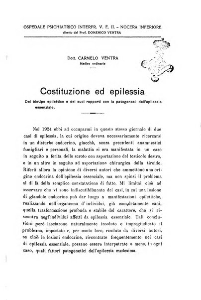 Il manicomio archivio di psichiatria e scienze affini