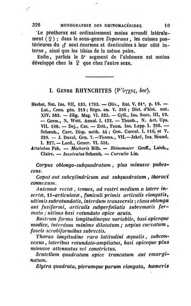 L'abeille memoires d'entomologie