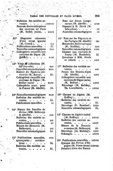 L'abeille memoires d'entomologie