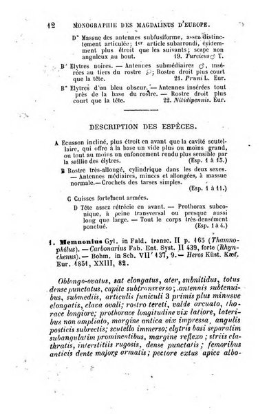 L'abeille memoires d'entomologie