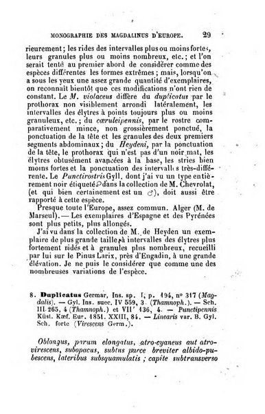 L'abeille memoires d'entomologie