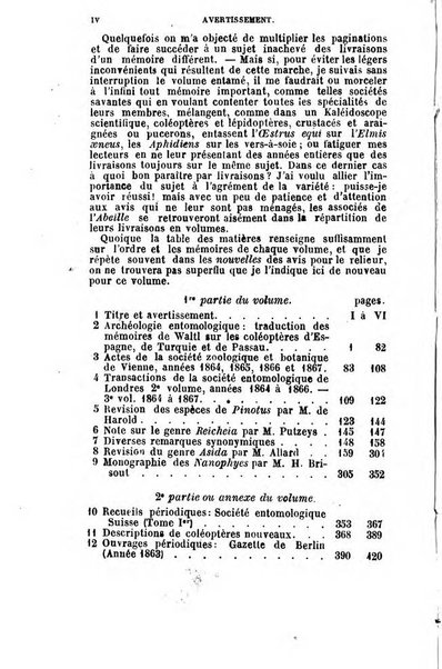 L'abeille memoires d'entomologie