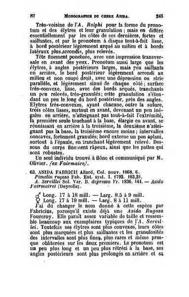 L'abeille memoires d'entomologie