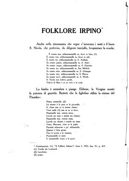 Il folklore italiano archivio per la raccolta e lo studio delle tradizioni popolari italiane