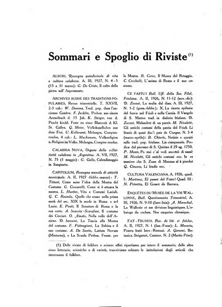 Il folklore italiano archivio per la raccolta e lo studio delle tradizioni popolari italiane