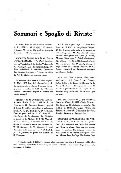 Il folklore italiano archivio per la raccolta e lo studio delle tradizioni popolari italiane