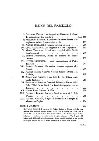 Il folklore italiano archivio per la raccolta e lo studio delle tradizioni popolari italiane