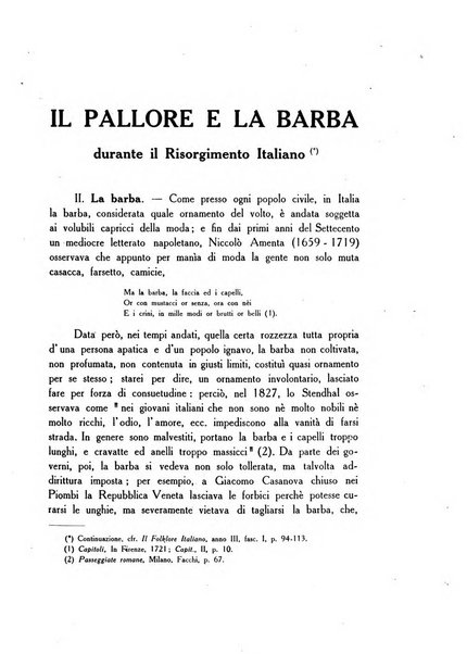 Il folklore italiano archivio per la raccolta e lo studio delle tradizioni popolari italiane