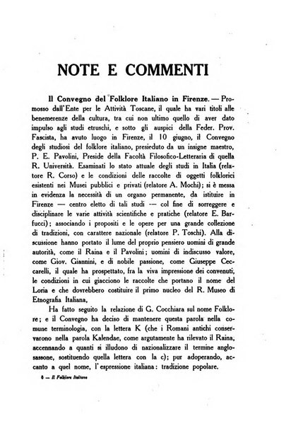 Il folklore italiano archivio per la raccolta e lo studio delle tradizioni popolari italiane