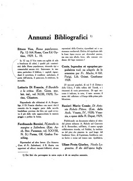 Il folklore italiano archivio per la raccolta e lo studio delle tradizioni popolari italiane