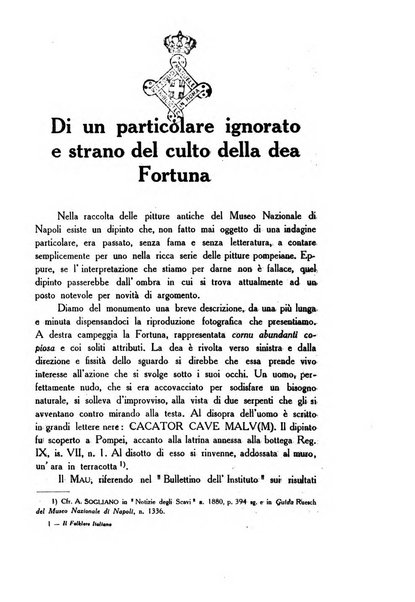 Il folklore italiano archivio per la raccolta e lo studio delle tradizioni popolari italiane